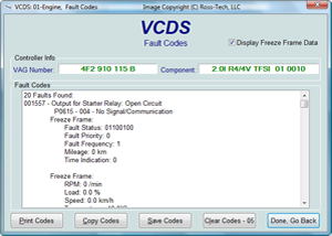 VCDS Dtc Screen