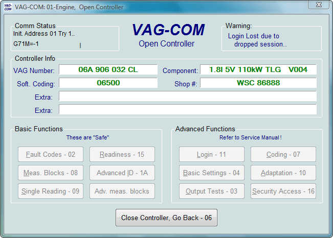 Ross-Tech: VAG-COM Tour: Login