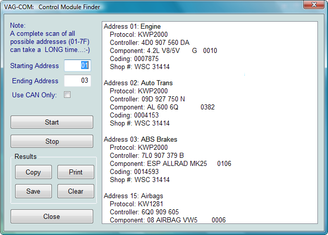 VCDS / VAG-COM - Reading Fault Codes - ilexa Onboard Diagnostics