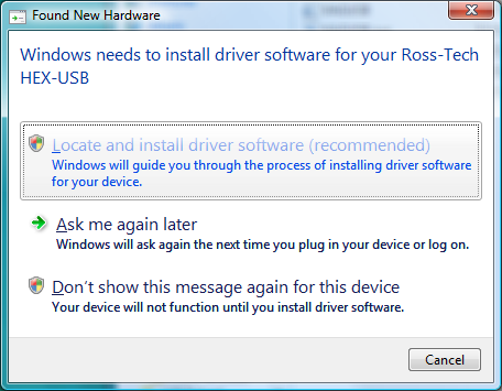 aisle Should girl Ross-Tech: VAG-COM: USB Driver Installation for Windows Vista
