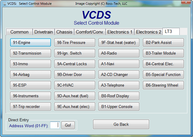 informeel Diversiteit Schuine streep Ross-Tech: VCDS Tour: Crafter / LT3 Functions