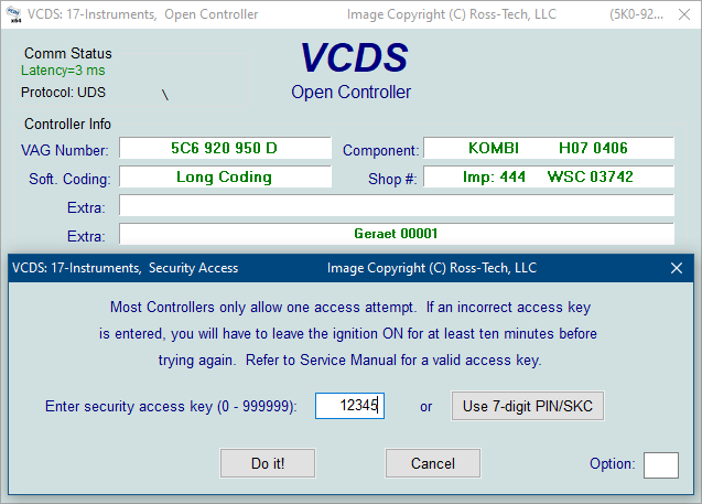 Ross Tech VCDS Tour Security Access Ross Tech VCDS Tour Security Access